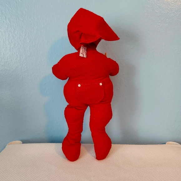 90s Annalee PJ Pajama Boy Doll Ohh Mouth Red Stripe Hat Christmas - Picture 6 of 8